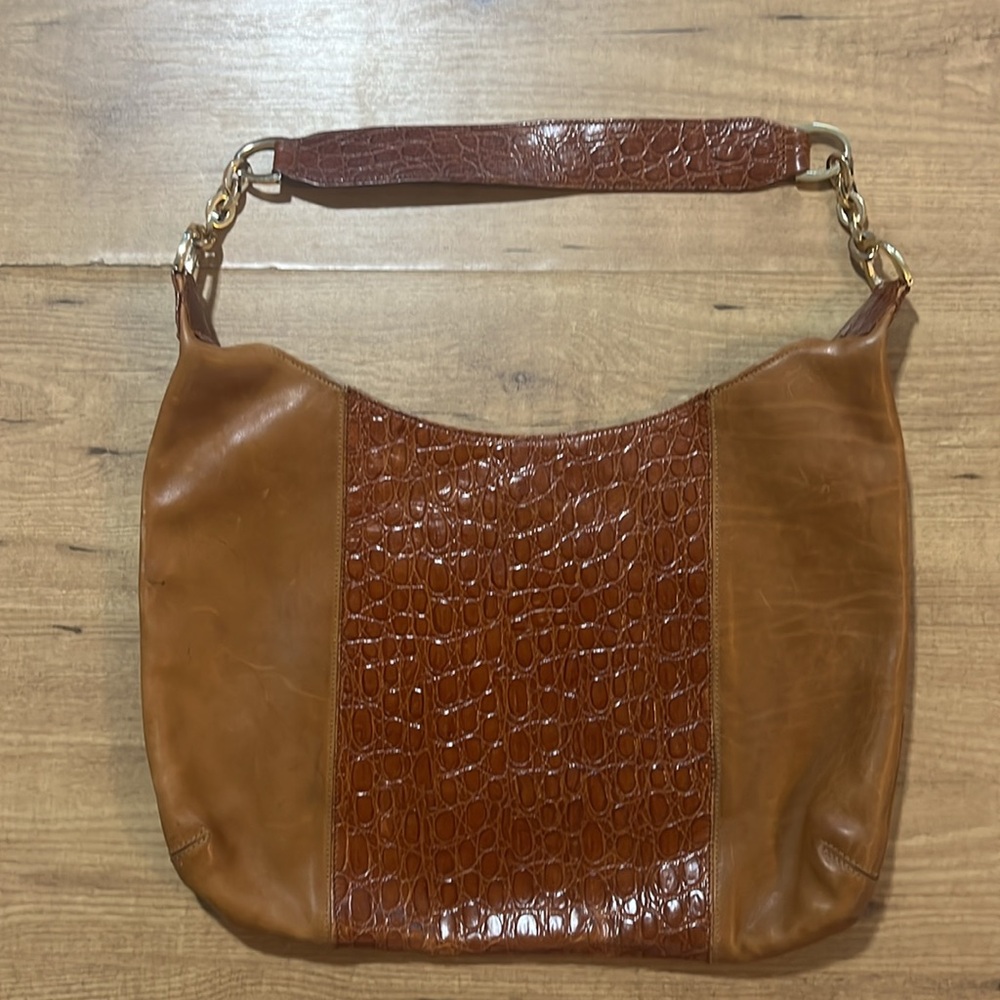 Genuine Calfskin Large Leather Shoulder Purse